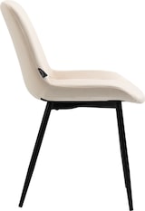 thumbnail of DELUKE® 4er Set Esszimmerstühle WIKIL Samt - 80x51x60cm, creme, Samt Metall matt schwarz Gestell Stühle EsszimmerstühleEsstisch Stühle Küchenstuhl