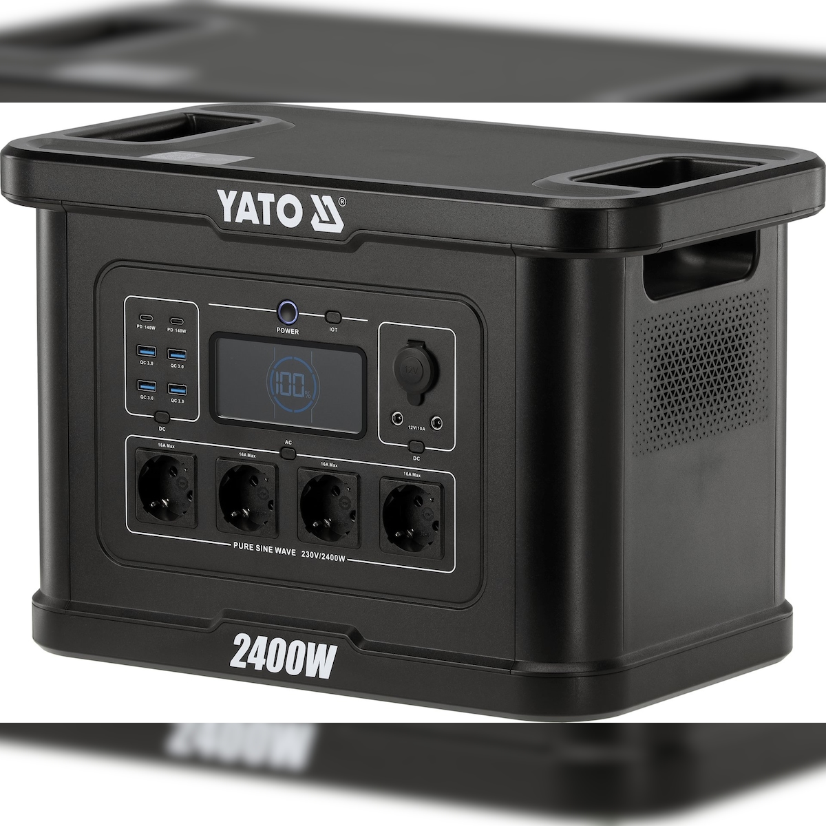 Yato Powerstation 2400W, 2232Wh, 4x230V, 6xUSB, 2x12V Solargenarator