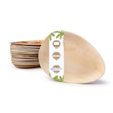 thumbnail of BIOZOYG 50 Stück Palmblatt Teller 26cm Einweggeschirr Tropfenform robust dekorativ nachhaltiges Einweggeschirr umweltfreundliche Einwegteller