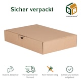 thumbnail of 600 x Maxibriefkarton (180 x 130 x 45 mm) DIN A6 stabiler Versandkarton Faltschachtel Versandschachtel Wellpappe BB-Verpackungen