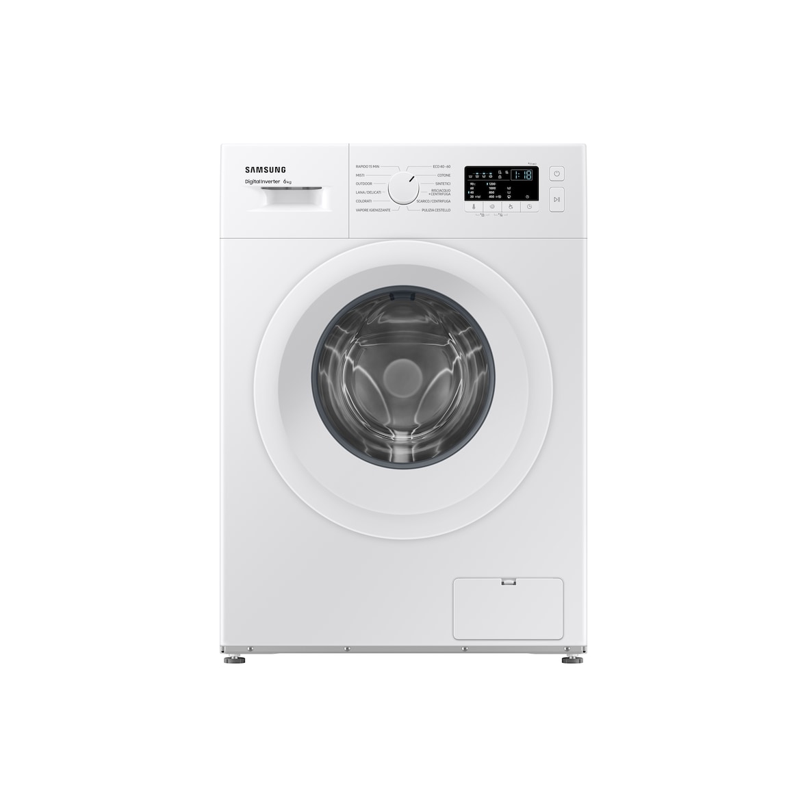 Samsung Lavatrice,1200 giri, carico 6kg,Classe efficienza C,Vapore,40cm