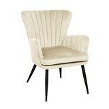 thumbnail of SVITA SANSA fauteuil woonkamer koordhoes leesstoel modern gestoffeerde stoel met armleuning loungestoel wit