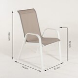 thumbnail of Sillón de terraza apilable Malmo Laver - Pack 2 unidades
