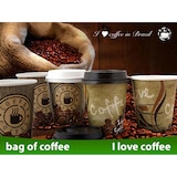thumbnail of 50x Kaffeebecher CoffeeToGo Pappbecher BAG OF COFFEE 300 ml | 12oz