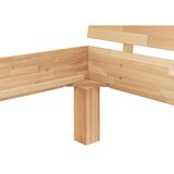 thumbnail of Massivholzbett extra stabil 100x220 hohes Seniorenbett Gästebett Zubehör wählbar V-60.81-10-220 Rollrost und Matratze inkl.