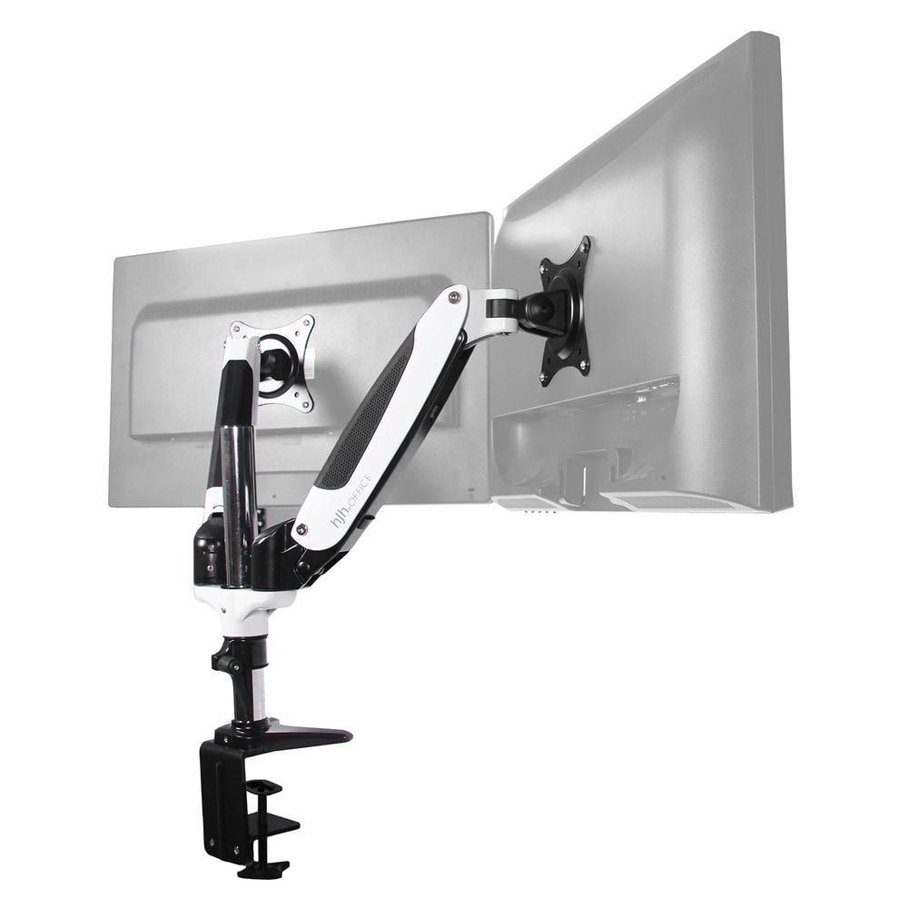 Monitorhalterung VM-MG2S - 2 Monitore 15 - 27 Zoll schwarz/weiß verkürzt hjh OFFICE