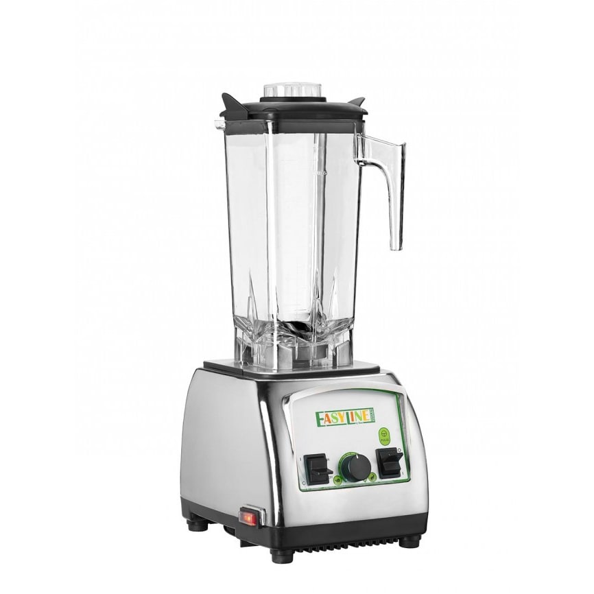 Smoothiezetapparaat BL020B 1,5 kW met lexaan beker van 2 liter.verchroomde kunststof behuizing, snelheidsregelaar - impulsknop