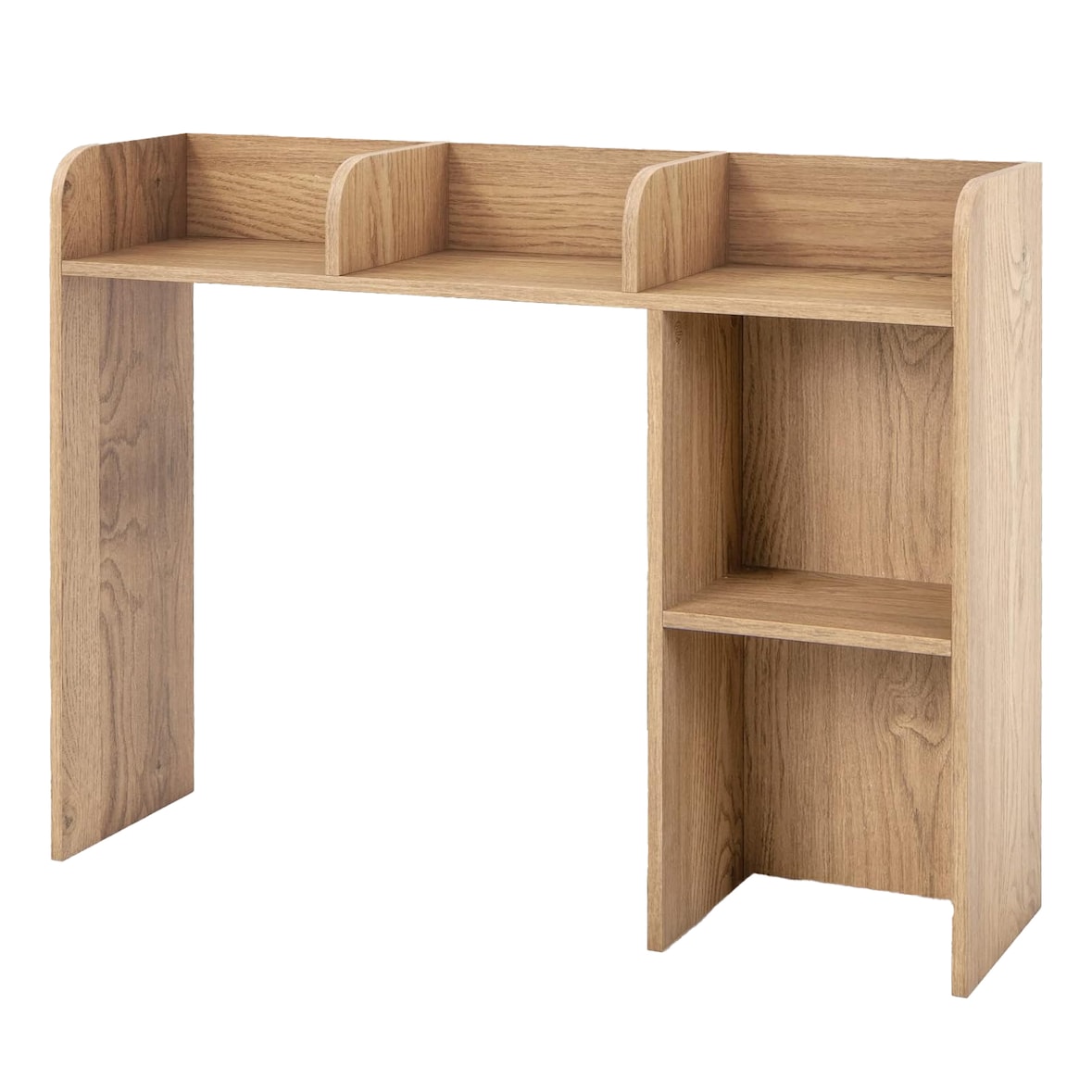 COSTWAY Estantería de escritorio, sistema de almacenamiento, organizador de mesa multiusos para escritorio, 94 x 25 x 74 cm (natural)