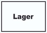 thumbnail of Lager Schild mit Text Storage Warenlager waagerecht A0 Rückseite selbstklebend