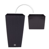 thumbnail of Polyrattan Pflanztopf mit Einsatz 50,5cm anthrazit Blumentopf Pflanztopf Kübel Anthrazit 50,5