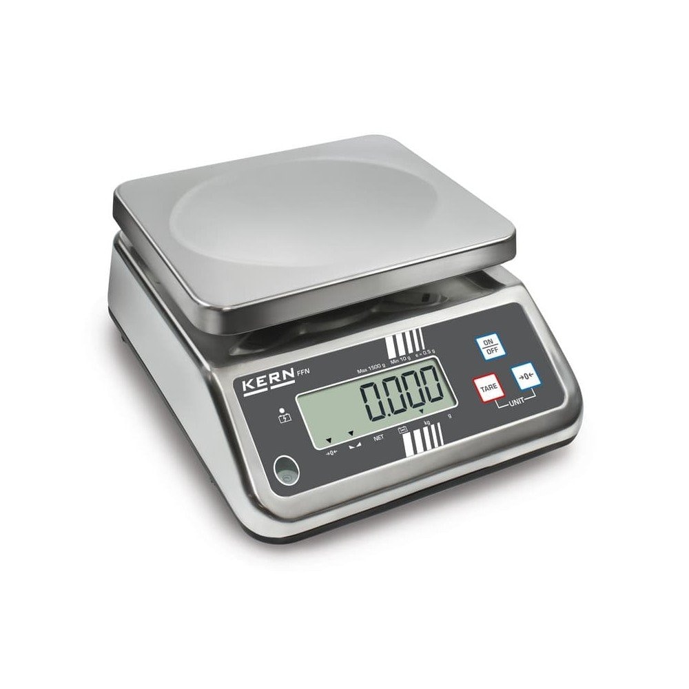 Balanza Kern FFN 25K5IPN Certificada APPCC con Protección IP65 y Plato Inoxidable, Ideal para Hostelería y Laboratorios Alimentarios