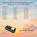 thumbnail of Gigao TN-2005 XL Toner Schwarz kompatibel zu Brother DCP-7010 (5.000 Seiten)