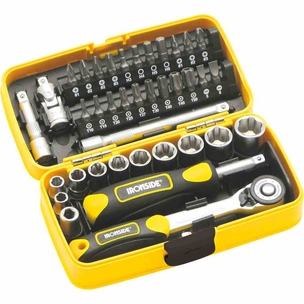 Bit-Steckschlüssel-Satz 38-teilig, in Kunststoffbox