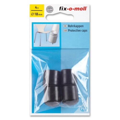 Rohrkappen rund 18mm schwarz fix-o-moll