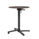 thumbnail of METRO PROFESSIONAL Gastro klaptafel in hoogte verstelbaar Massini, aluminium, Ø 60 x 74 cm, HPL tafelblad, stone look, steengrijs