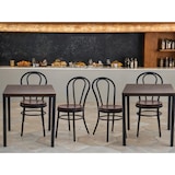 thumbnail of METRO PROFESSIONAL Restaurantstuhl Pino 2er Set, Stahl/Eschenholz, walnussbraun/schwarz