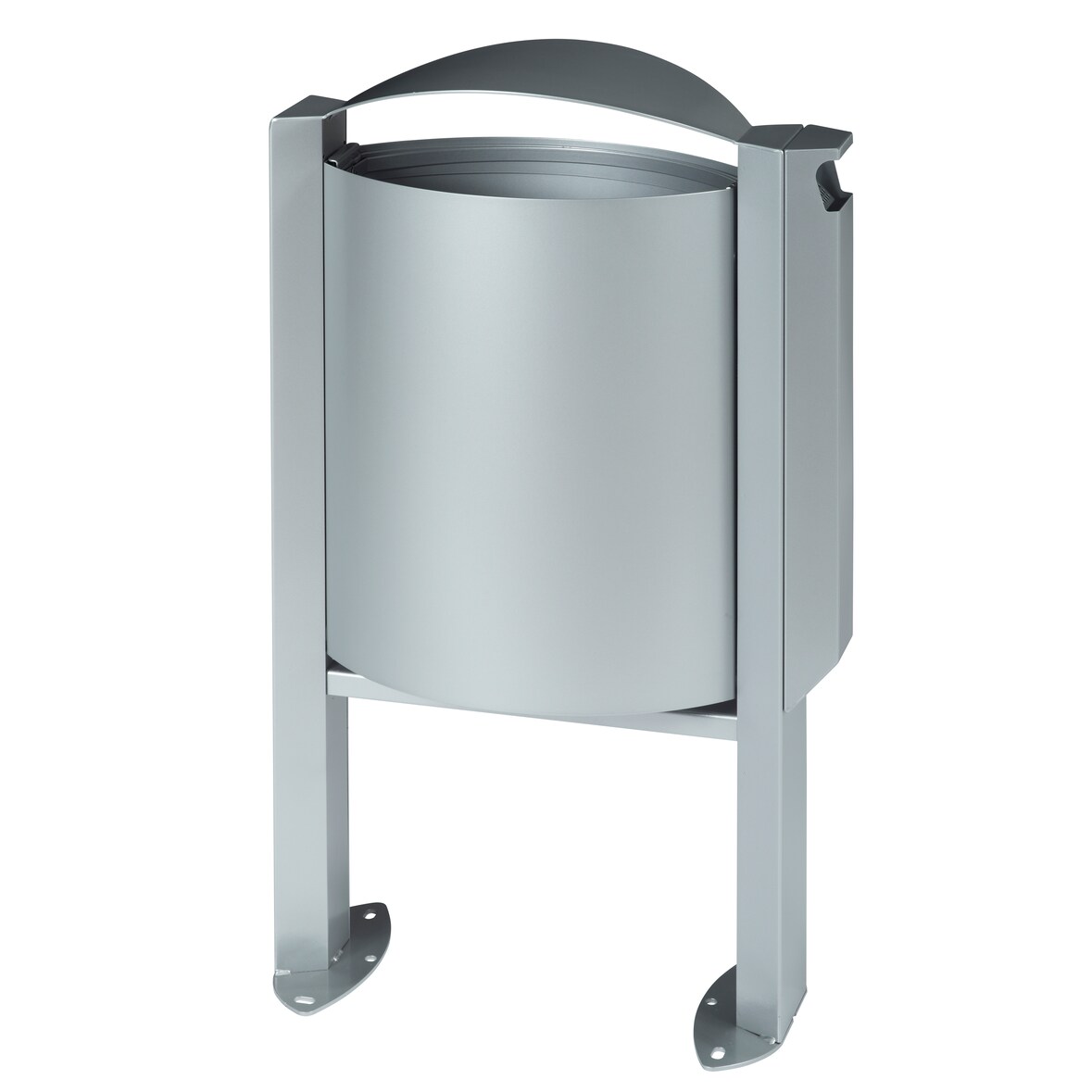 ROSSIGNOL Corbeille sur pied 40L + cendrier 3L ARKEA gris