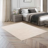 thumbnail of Rechthoekig shag tapijt, effen ecru patroon 160 x 230 cm - Oviala