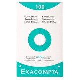 thumbnail of Exacompta - Réf. 13603E - Carton de 12 Etuis de 100 fiches - bristol blanc quadrillé 5x5 perforé 125x200mm - Blanc