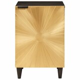 thumbnail of vidaXL Badkamer Kast Zwart en Goud 38 x 33 x 58 cm massief mangohout