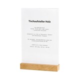 thumbnail of Tischaufsteller Holz, Eiche geölt für DIN lang