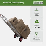 thumbnail of Aluminium Sackkarre klappbar 90kg Traglast Transportkarre Stapelkarre Handkarre Karre