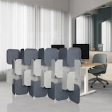 thumbnail of Akustik Stellwand FLEXMIUT PLUG PET 4er Set 109x170x25cm grau/hellgrau hjh OFFICE