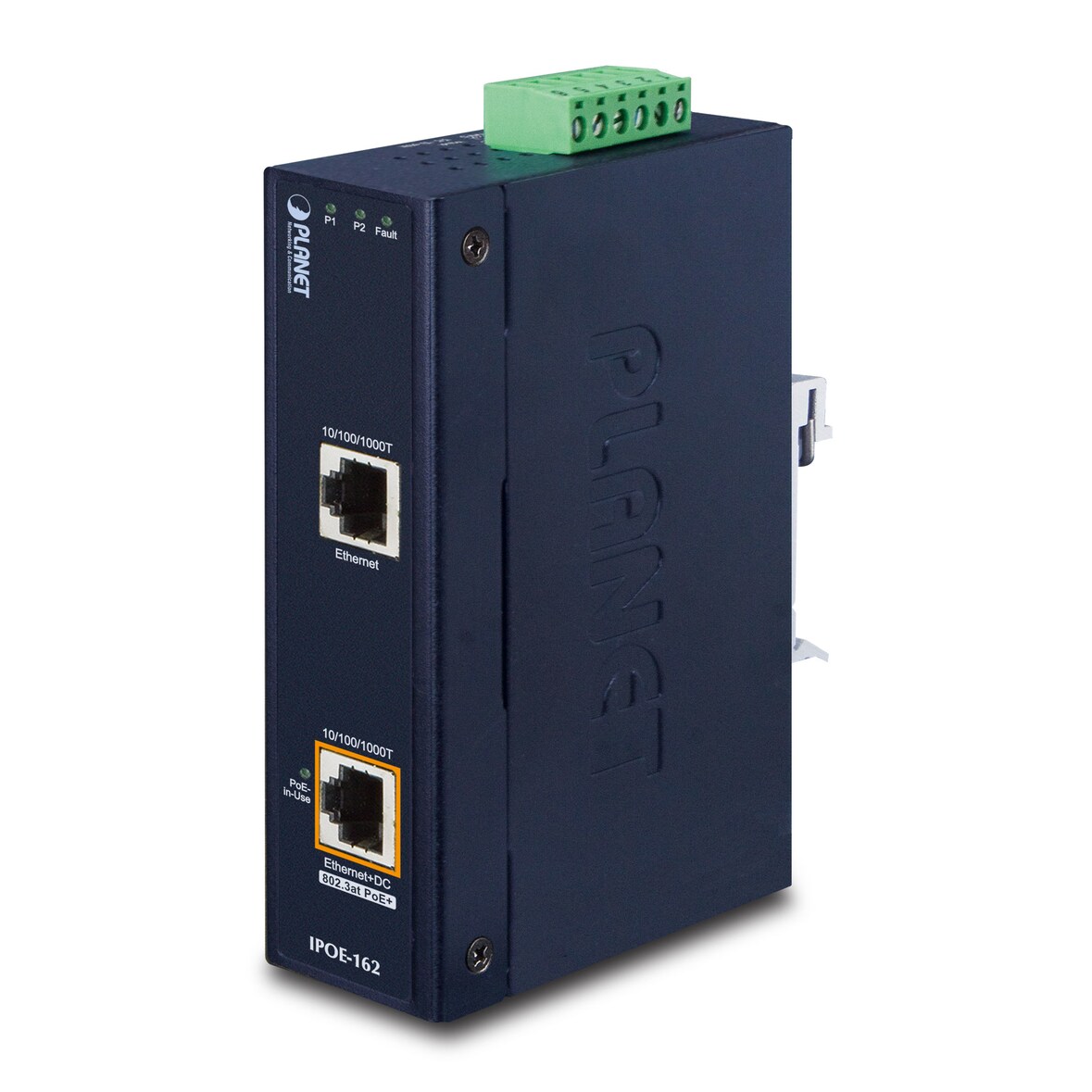 PLANET IP30, Industrial 802.3at (30W) High Power PoE Injector, (-40 to 75 C)