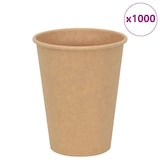 thumbnail of DELUKE® Pappbecher Braun 1000 Stück - 300ml Einwegbecher Getränkebecher Pappe Becher Einweg Kaffeebecher Teebecher Partybecher