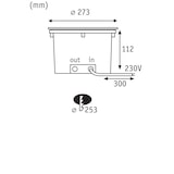 thumbnail of Paulmann LED-grondinbouwlamp Durea  IP67 rond 273mm 3000K 15W 1040lm 230V 80° Edelstaal Metaal 94656