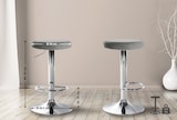 thumbnail of 2er Set Barhocker Ponte Samt grau/Metall in Chromoptik