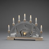 thumbnail of Konstsmide LED Holzsilhouette, Krippe, 7 klare Birnen, 6H Timer 10 warm weiße Dioden 3V Innentrafo/batteriebetr. 0,6W transparentes Kabel - 3261-320