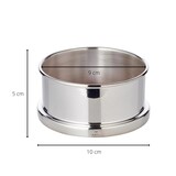 thumbnail of Untersetzer Flaschenuntersetzer Derby, schwerversilbert, mit Holzboden, Durchmesser 10 cm