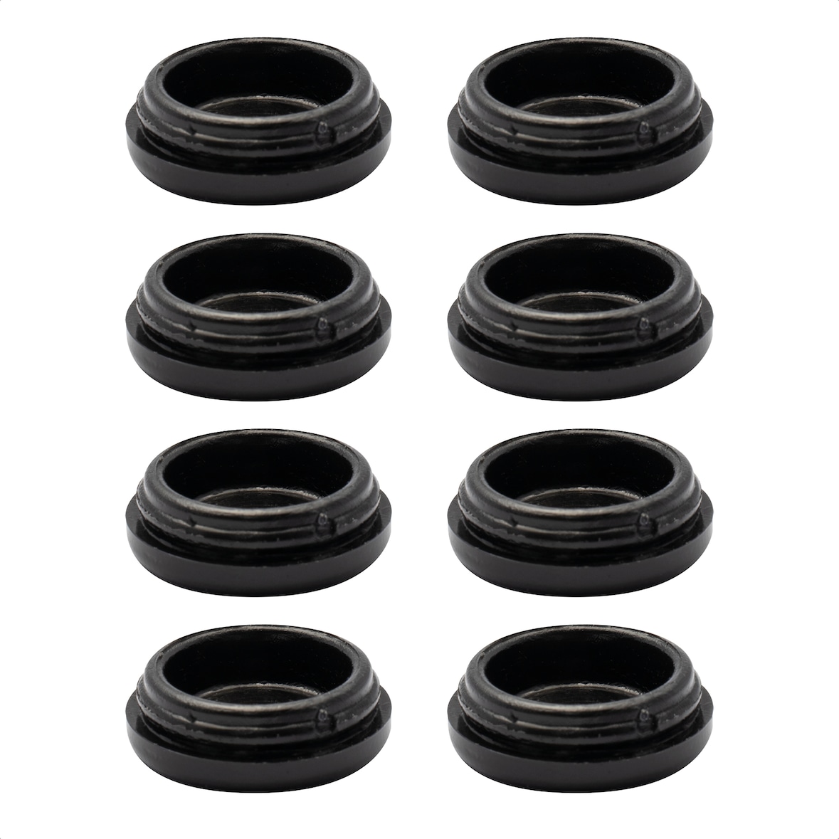WAGNER QuickClick® Kunststoffgleiter robust BLACK - 8er-Set Ersatzgleiter Ø 20 mm - für Basis Ø 20 mm, DE Ware- 15821900