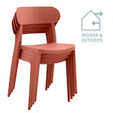 thumbnail of METRO PROFESSIONAL Cadeira empilhável para restauração, plástico, terracota