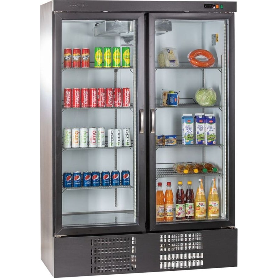KBS glazendeur vriezer met scharnierende deuren 1001 liter 1370x735x2055 mm recirculatie 230V