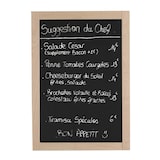 thumbnail of Tableau Ardoise Craie Mural 90 x 40 cm cadre bois naturel