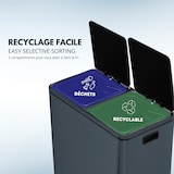 thumbnail of Kitchen Move Balde de Lixo com Pedal para Reciclagem MAJOR cinzento 60L Aço inoxydable Cinza