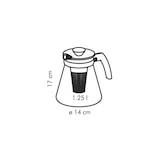 thumbnail of Tescoma Glas Teekanne mit Teesieb Kaffeekanne Teebereiter 1,25 L Anthrazitfarben