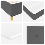 thumbnail of vidaXL Boxspringbett mit Kopfteil Dunkelgrau 200 x 160 cm Stoff
