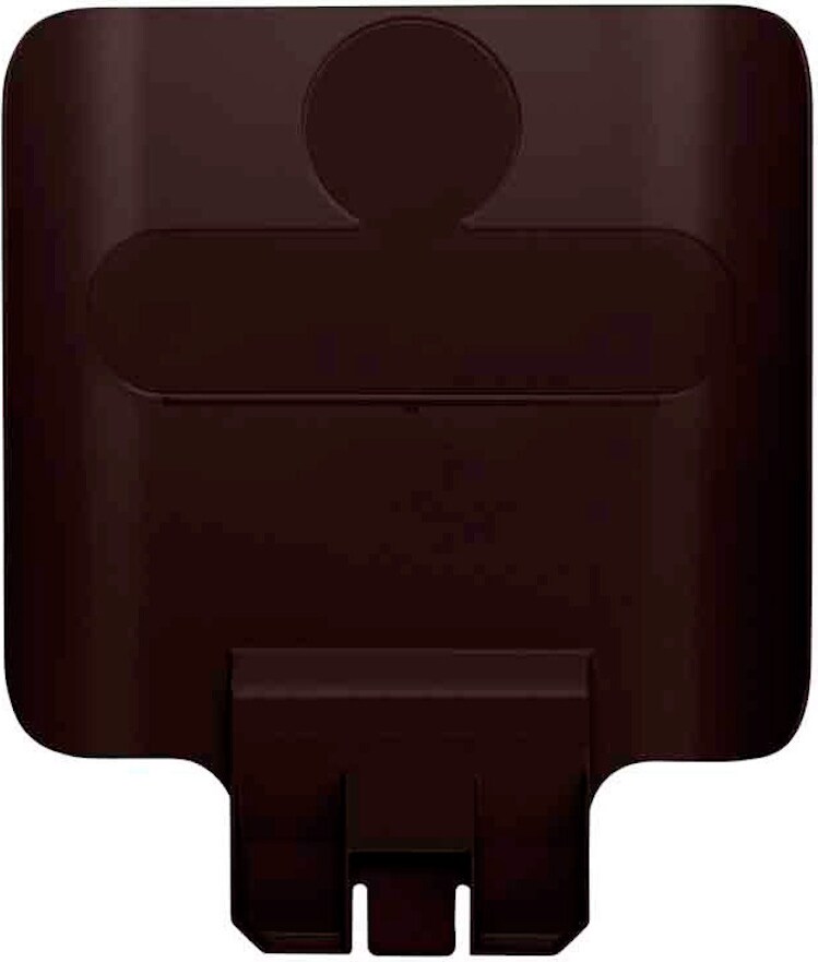 Hinweistafel für Rubbermaid Slim Jim Recycling-Station | HxBxT 36,2x30x4,4cm | Polypropylen | Braun von PROREGAL