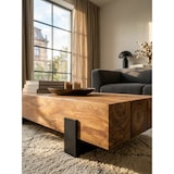 thumbnail of Holz-Sofatisch Sheesham, Puristisches, modernes Design, handgefertigt & robust, Schutzlackversiegelte Oberfläche. 115x44x22 cm | Kadima Design