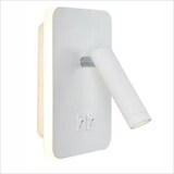 thumbnail of Candeeiro de leitura LED duplo interruptor, branco mate, 3+8W, 3000K