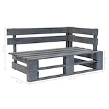 thumbnail of vidaXL Outdoor-Eckbank Paletten Holz Grau