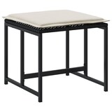 thumbnail of vidaXL Gartenhocker mit Kissen 4 Stk. Schwarz Poly Rattan