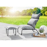 thumbnail of Chillroi verstellbarer Stuhl inkl. Hocker Sonnenliege Polster Gartenliege