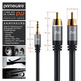 thumbnail of Primewire Cinch zu 3,5-mm-Klinke Audio-Kabel, RCA, AUX, Stereo HiFi Audio-Adapter mehrfach geschirmt - 7,5m