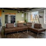 thumbnail of KAWOLA Sofa WIOLO Ecksofa Leder dunkelbraun