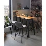 thumbnail of SIT Möbel bartafel in acacia met echte boomrand, frame antiek zwart|B124,5 x D51 x H112cm|07107-68|Serie TABLES & BENCHES