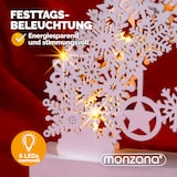 thumbnail of Monzana Schwibbogen Schneeflocken Holz Weiß LED Beleuchtet Weihnachten Deko Weihnachtsbogen Lichterbogen